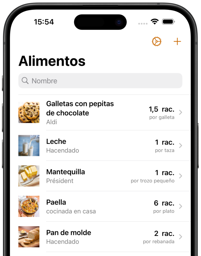 Karbs app screen.