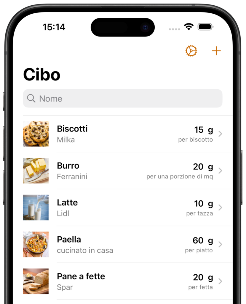 Karbs app screen.