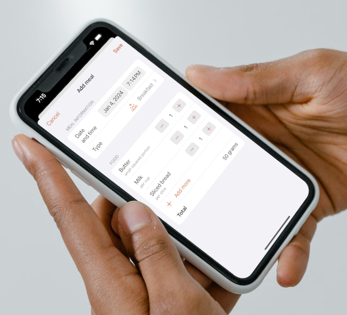 Karbs app mockup.